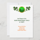 ST. PATRICK'S DAY MAAN VROUW MET KLAVER INITIALEN KAART (Achterkant)