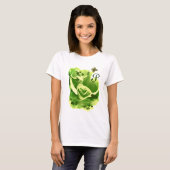 ST PATRICK'S DAY MAAN VROUW MET KLAVERTJES INITIAL T-SHIRT (Voorkant volledig)