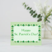 St. Patrick's Day - Magic Shamrocks Briefkaart (Staand voorkant)