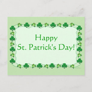 St. Patrick's Day - Magic Shamrocks Briefkaart