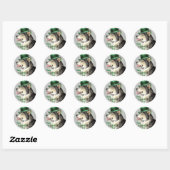 St. Patrick's Day Malemute Ronde Sticker (Vel)