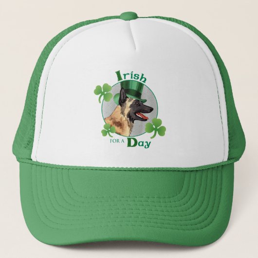 St. Patrick's Day Malinois Trucker Pet (Voorkant)