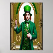 St. Patrick's Day man met groen | AI Art. Poster (Voorkant)