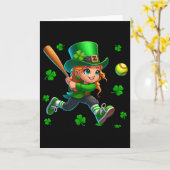 St. Patrick's Day Man Speelt Zachte Shamrocks Pla Kaart (Gele Bloem)