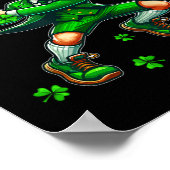 St. Patrick's Day Man spelen Badminton Player Tea Poster (Hoek)