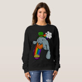 St Patrick's Day Manatee Leprechaun Cute  Boys Gir Trui (Voorkant volledig)