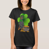 St Patrick's Day Manchester Terrier Shamrock Pet D T-shirt (Voorkant)