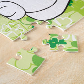 St. Patrick's Day Maneki Neko (Lucky Cat) Legpuzzel (Zijkant)
