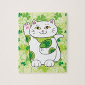 St. Patrick's Day Maneki Neko (Lucky Cat) Legpuzzel (Verticaal)