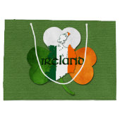 St. Patrick's Day Map of Ireland/Clover Groot Cadeauzakje (Achterkant)