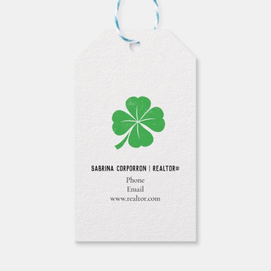 St Patrick's Day March Realtor Pop door Cadeaulabel (Achterkant)