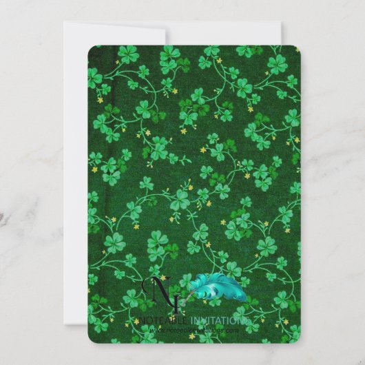 St. Patricks Day Martini Party Invitation Kaart (Achterkant)