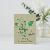 St Patrick's Day Martini Post Kaart (Staand voorkant)