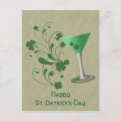 St Patrick's Day Martini Post Kaart (Voorkant)