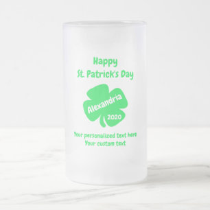 St Patrick's Day Matglas Bierpul