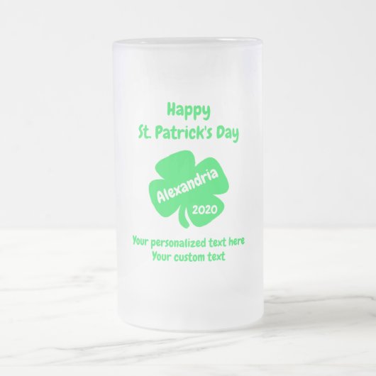 St Patrick's Day Matglas Bierpul (Center)