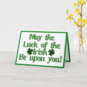 St. Patrick's Day - May the Luck of the Irish... Kaart (Gele Bloem)
