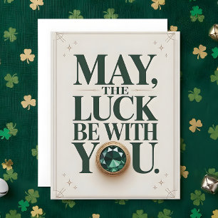 St. Patrick's Day May The Luck Wenskaart Feestdagenkaart