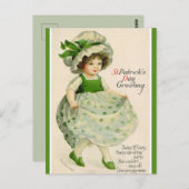 St Patrick's Day meisje in een motorkap Briefkaart (Voorkant / Achterkant)