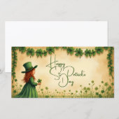 St. Patrick's Day-meisje met klavers (Voorkant / Achterkant)