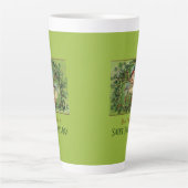 St. Patrick's Day Meisje met Shamrocks Latte Mok (Voorkant)