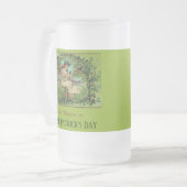 St. Patrick's Day Meisje met Shamrocks Matglas Bierpul (Voorkant links)