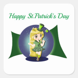 St. Patrick's Day Meisje Sticker