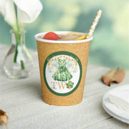 St Patrick's Day Meisje Tweede Verjaardag Twee Gel Papieren Bekers