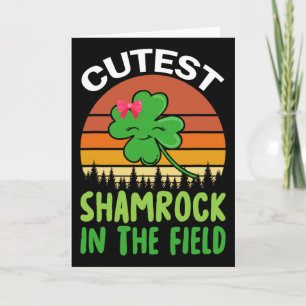 St Patricks Day Meisjes Peuter Cute Shamrock In T Kaart