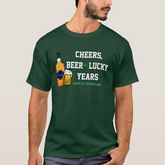 St Patrick's Day met Beer mok en Whiskey T-shirt (Voorkant)
