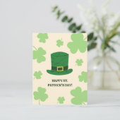 St. Patrick's Day met het Pet van Leprechaun Briefkaart (Staand voorkant)