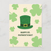 St. Patrick's Day met het Pet van Leprechaun Briefkaart (Voorkant)