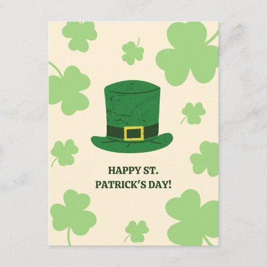 St. Patrick's Day met het Pet van Leprechaun Briefkaart (Voorkant)