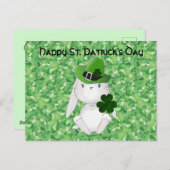 St. Patrick's Day met Ierse Bunny, shamrock tas Briefkaart (Voorkant / Achterkant)