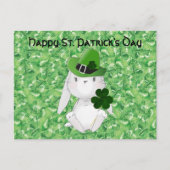 St. Patrick's Day met Ierse Bunny, shamrock tas Briefkaart (Voorkant)