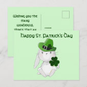 St. Patrick's Day met Irish Bunny, klaar wensen Briefkaart (Voorkant / Achterkant)