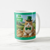 St. Patrick's Day met kattenhumor Koffiemok (Voorkant rechts)