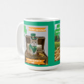 St. Patrick's Day met kattenhumor Koffiemok (Voorkant links)