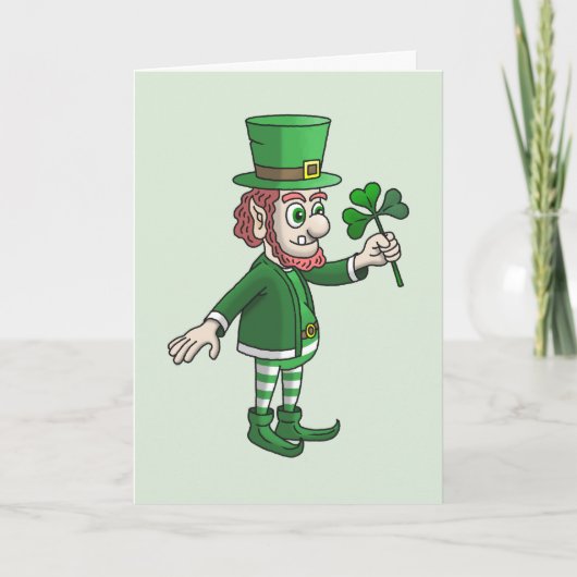 St. Patrick's Day met Leprechaun Kaart (Voorkant)