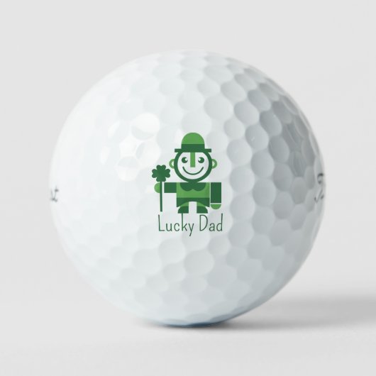 St. Patrick's Day met minimalistische Lucky Leprec Golfballen (Voorkant)