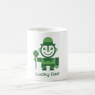 St. Patrick's Day met minimalistische Lucky Leprec Koffiemok