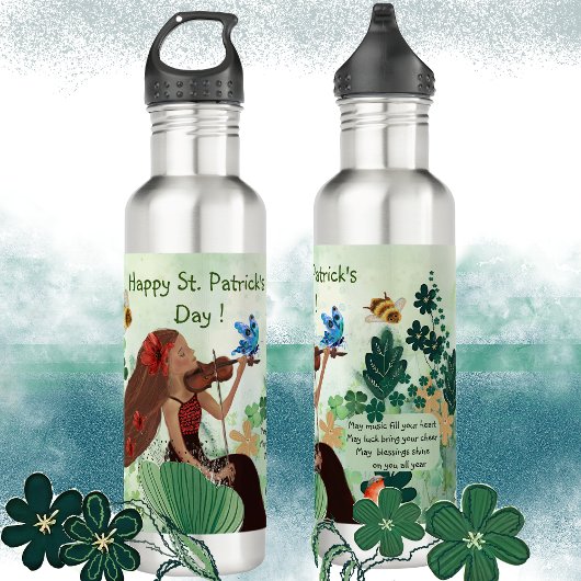 St. Patrick's Day met muziek Waterfles