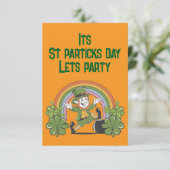 St. Patrick's Day met Rainbow & Leprechaun Kaart (Staand voorkant)