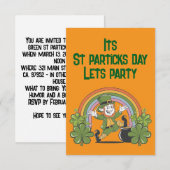 St. Patrick's Day met Rainbow & Leprechaun Kaart (Voorkant / Achterkant)