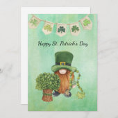 St. Patrick's Day met Shamrock groene waterverf Feestdagenkaart (Voorkant / Achterkant)