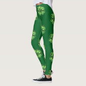 St. Patrick's Day met shamrocks op groen Leggings (Links)