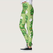 St. Patrick's Day met shamrocks op groen Leggings (Links)