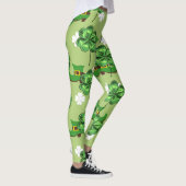 St. Patrick's Day met shamrocks op groen Leggings (Rechts)
