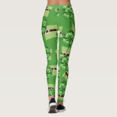 St. Patrick's Day met shamrocks op groen Leggings (Achterkant)