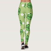 St. Patrick's Day met shamrocks op groen Leggings (Achterkant)
